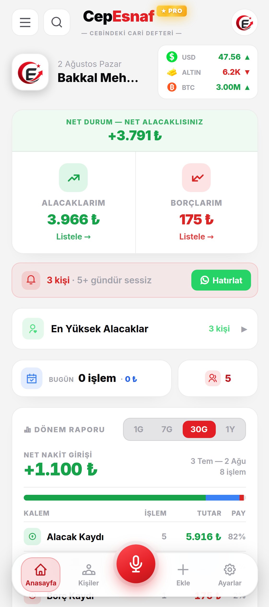 CepEsnaf uygulama görüntüsü